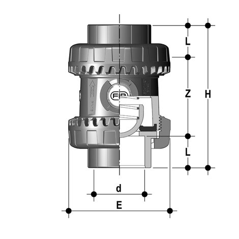 SSEAC/A316 - Easyfit True Union spring check valve DN 10:50