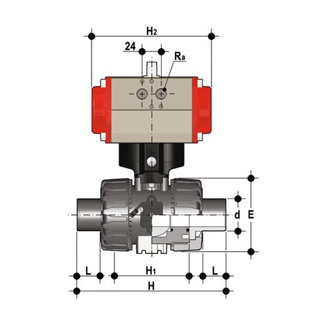 VKDBF/CP DA - Ball valve DN 10:50