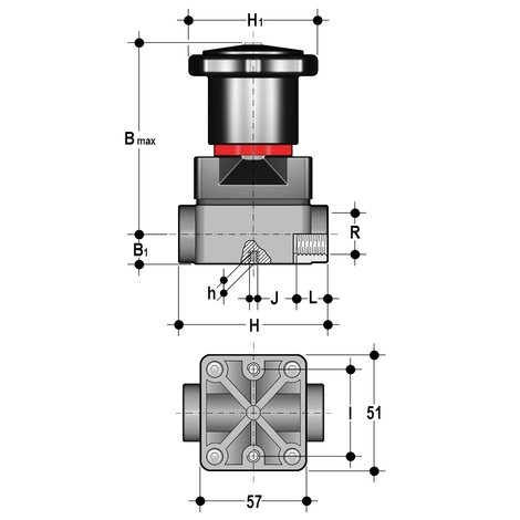 CMFM - Compact diaphragm valve DN 12:15